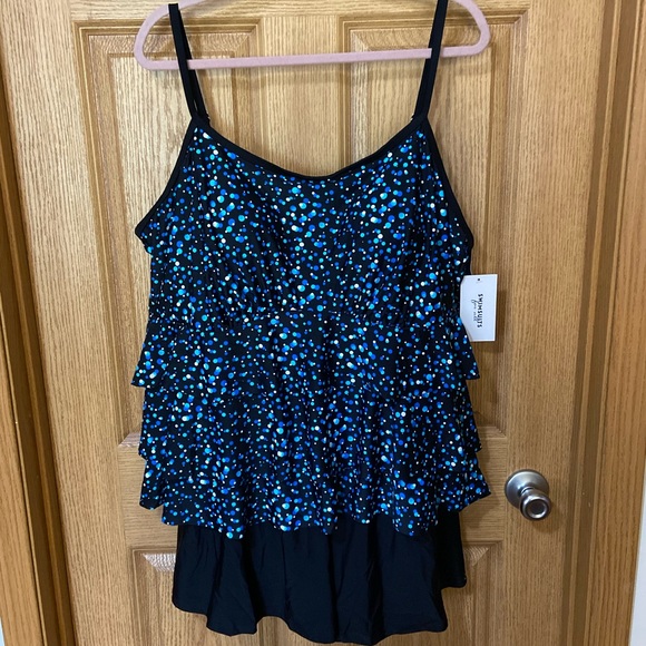 Nwt Tiered Swimdress Swimsuits For All - Picture 2 of 4